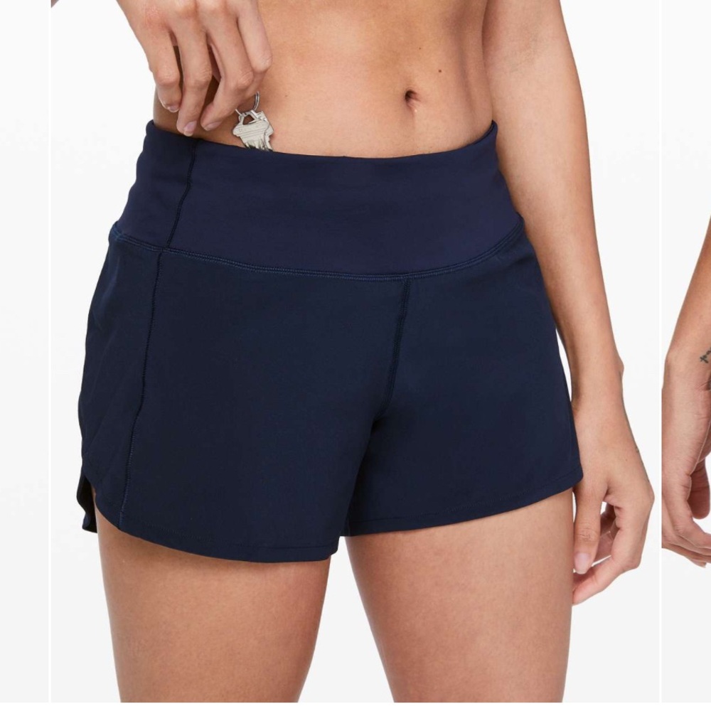 Women's Navy Blue Athletic Shorts
